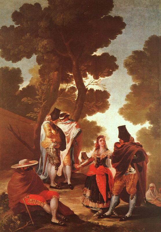 Francisco de Goya The Maja and the Masked Men Sweden oil painting art